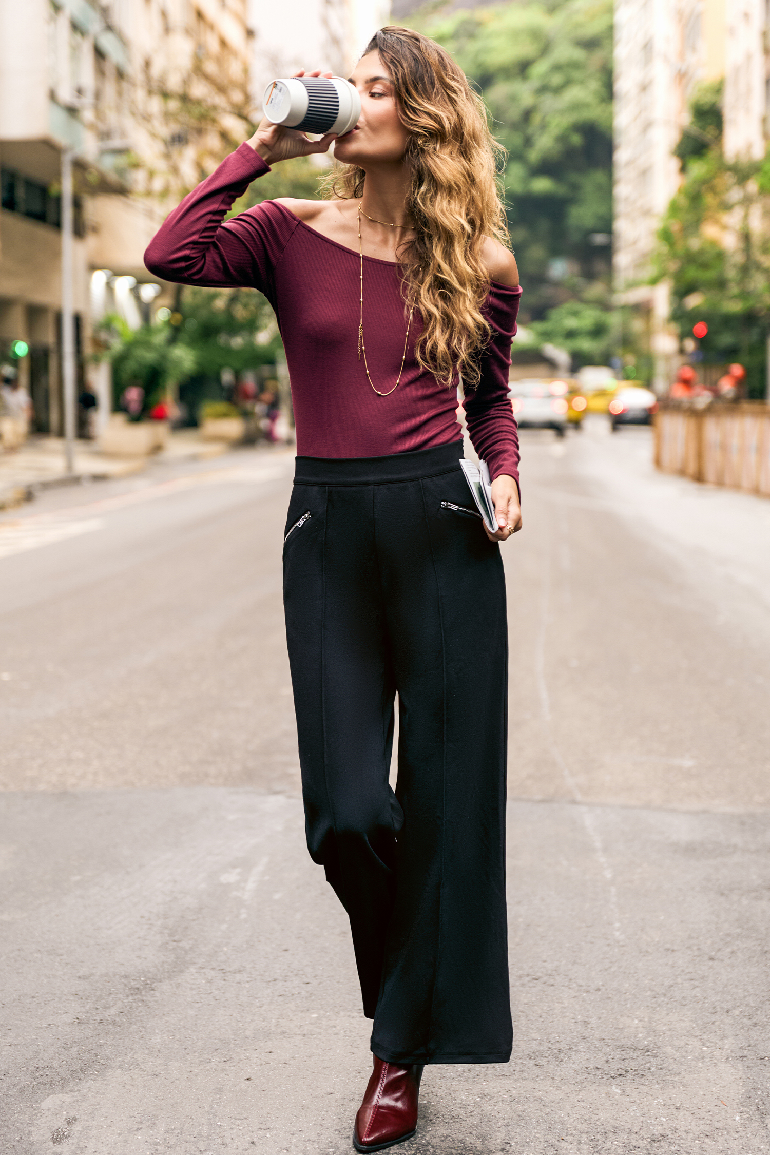 In Line Black Pants