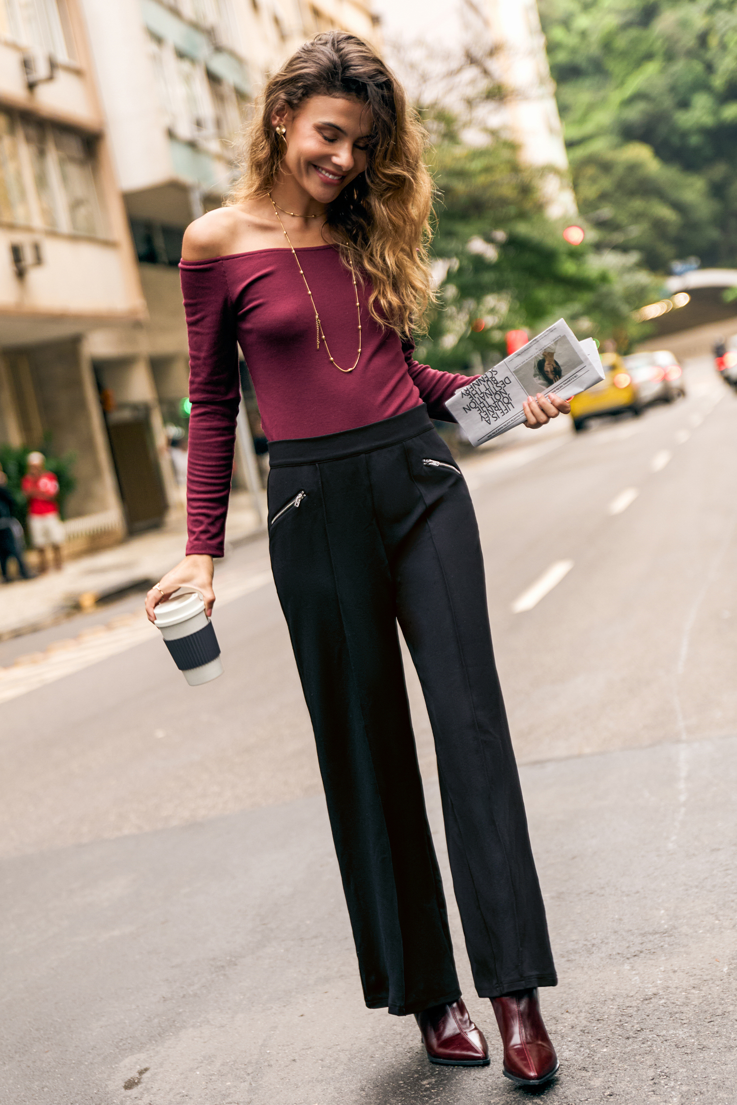 In Line Black Pants