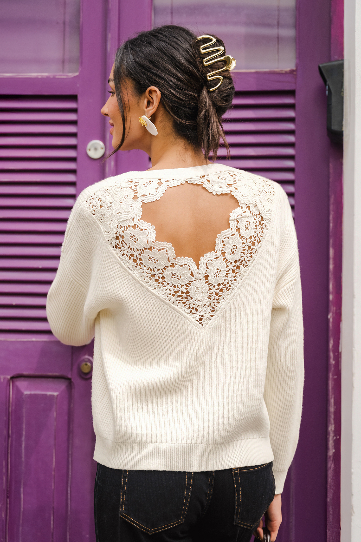 Apple of My Eye Beige Sweater