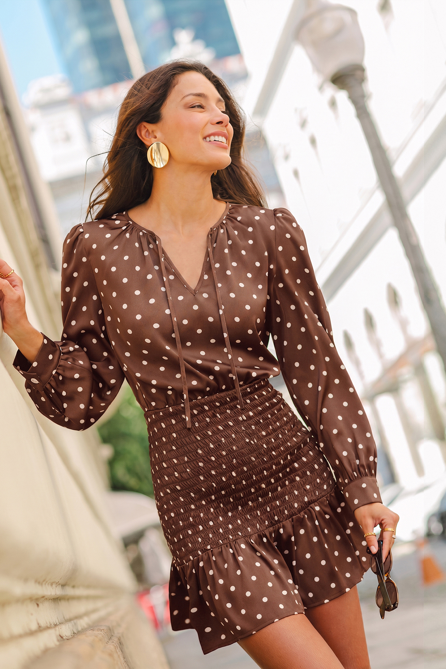 From the Heart Polka Dot Mini Dress