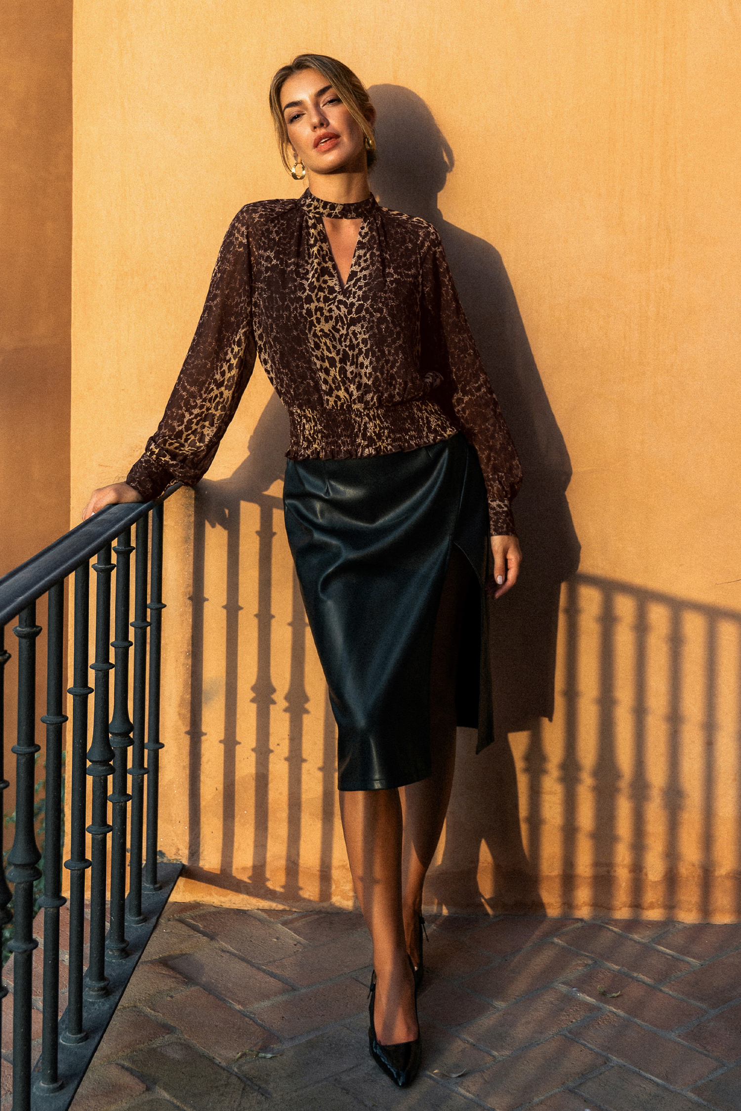 Full Volume Leopard Blouse
