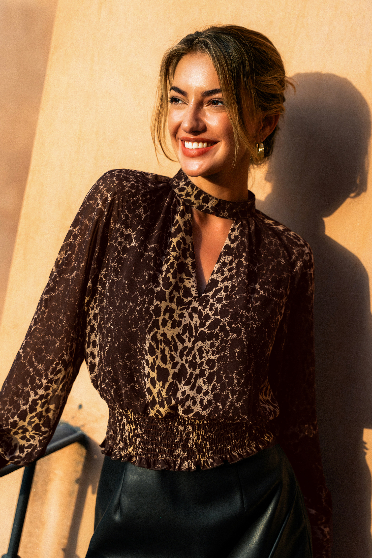Full Volume Leopard Blouse