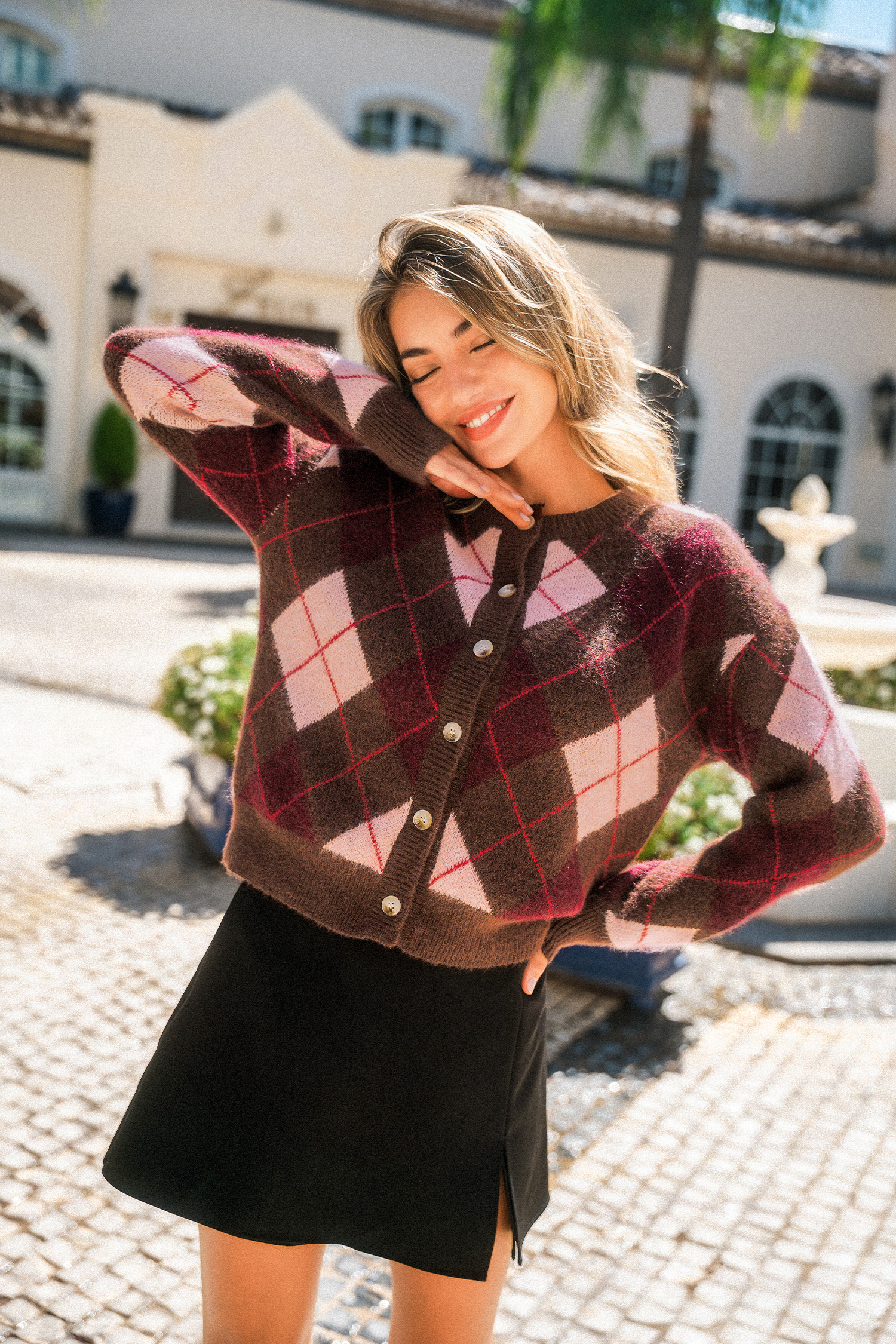 Przeczytaj pokój Argyle Cardigan
