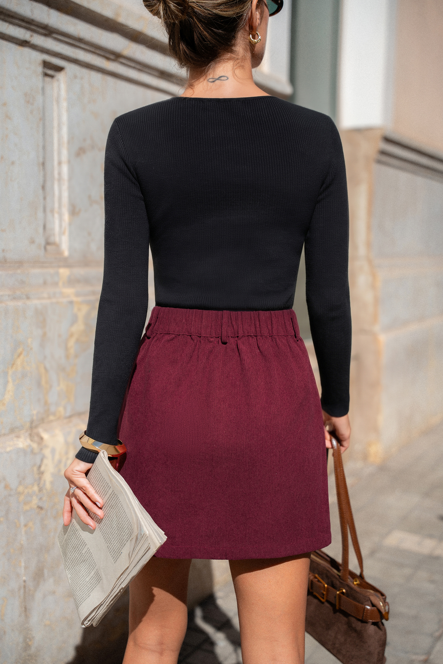 Ruby Wine Mini Skirt