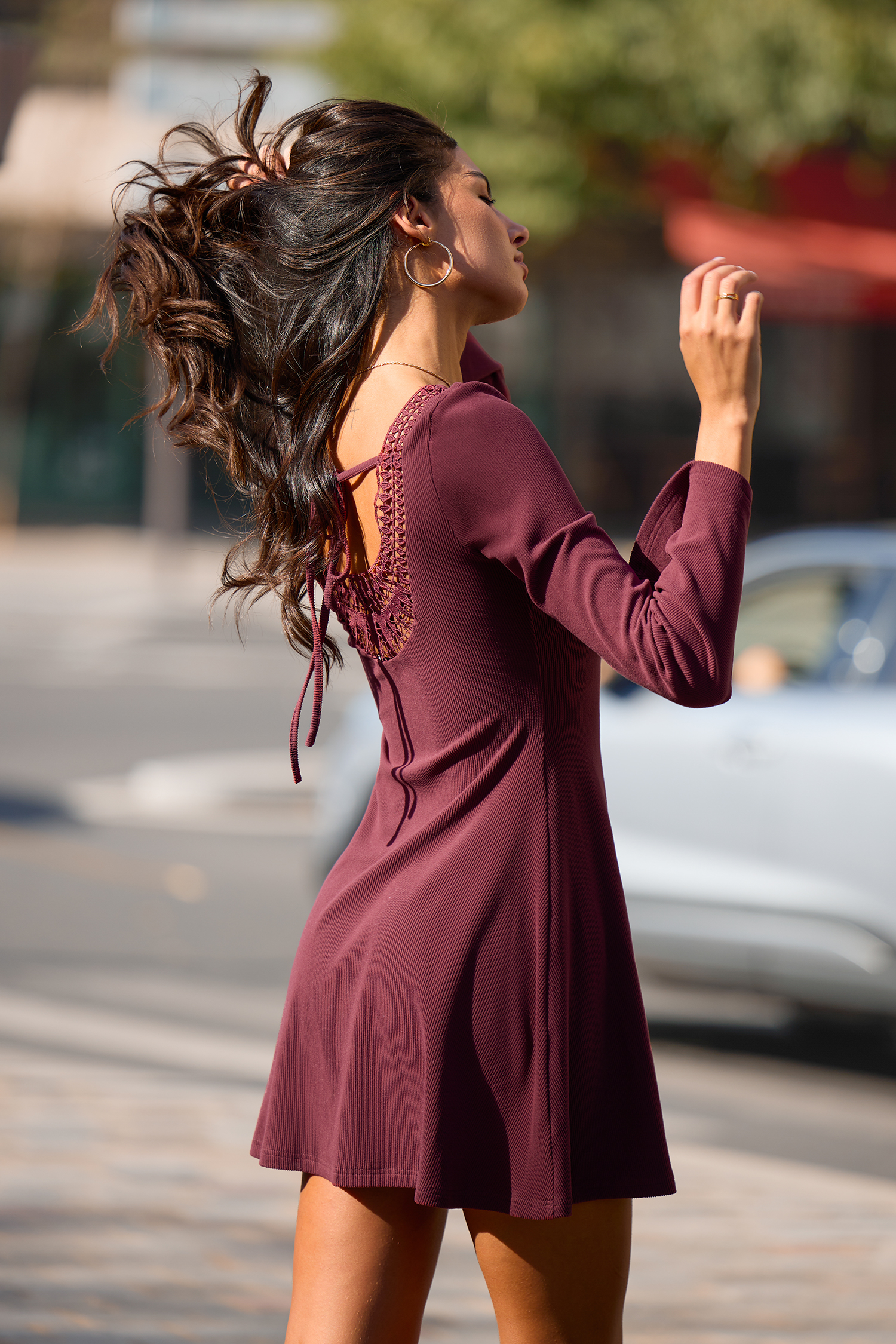 Abito corto rosso Canyon Drive