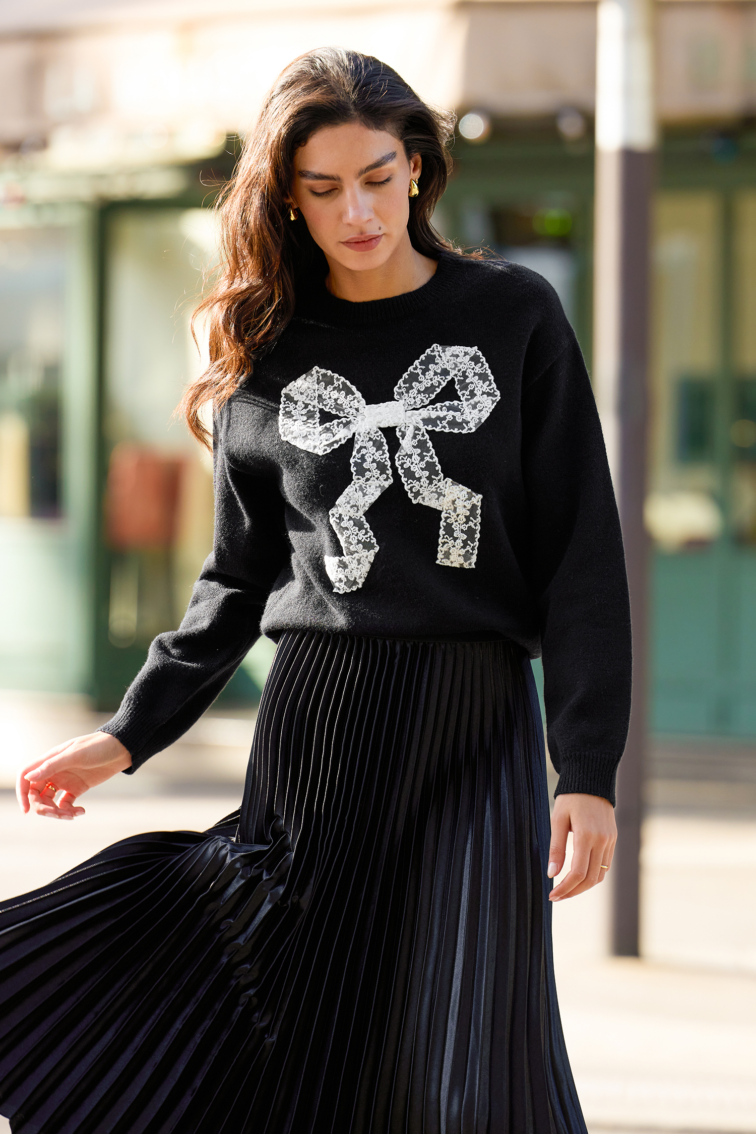 By a Thread Black Sweater