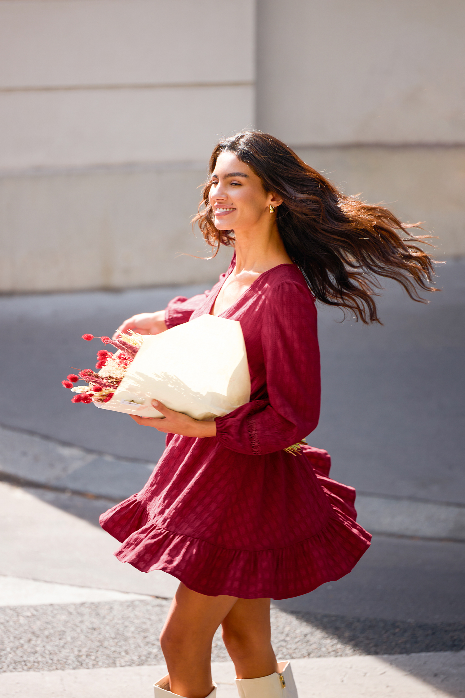 Short Notice Red Mini Dress
