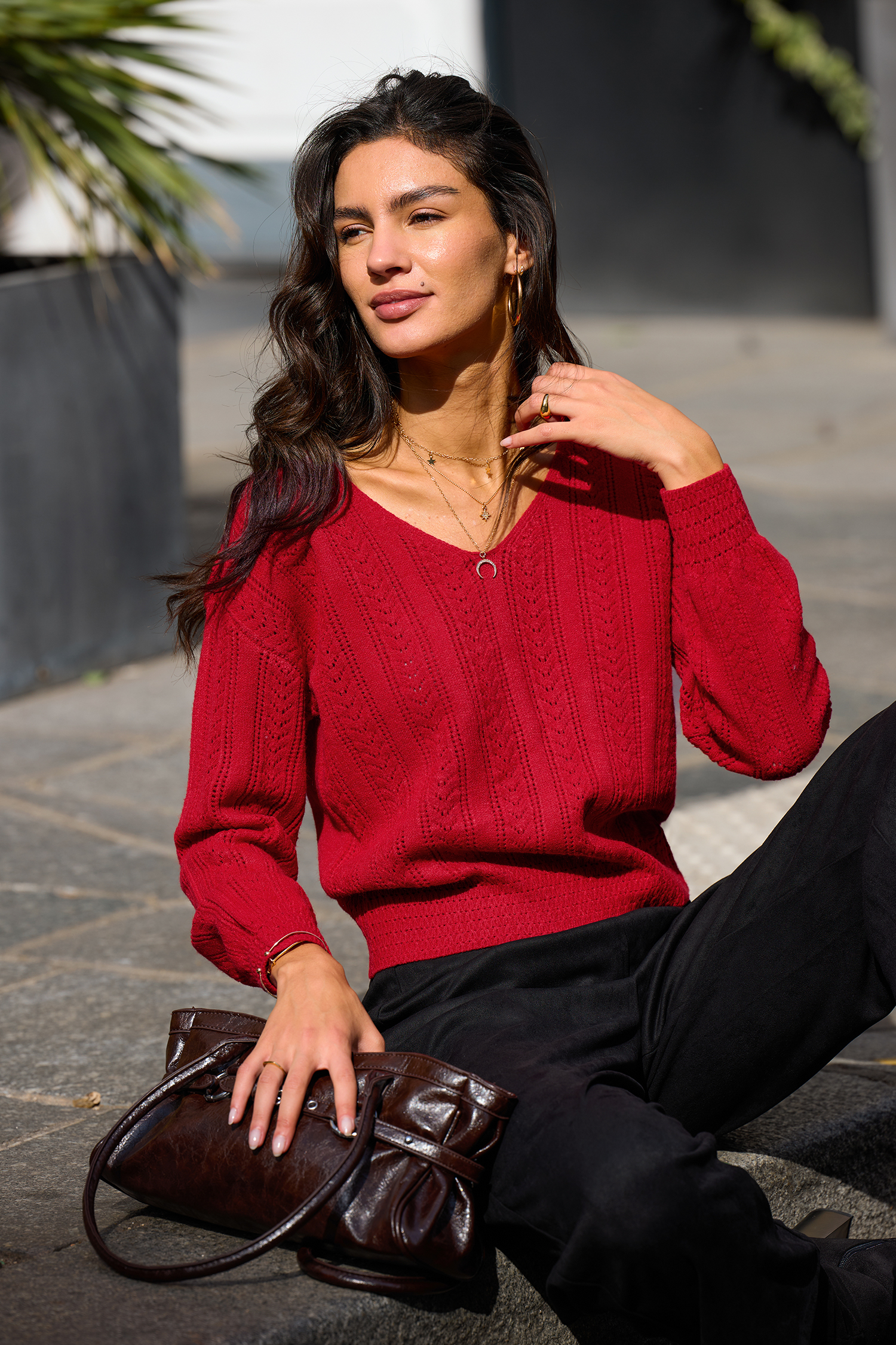Apple Cider Red Sweater