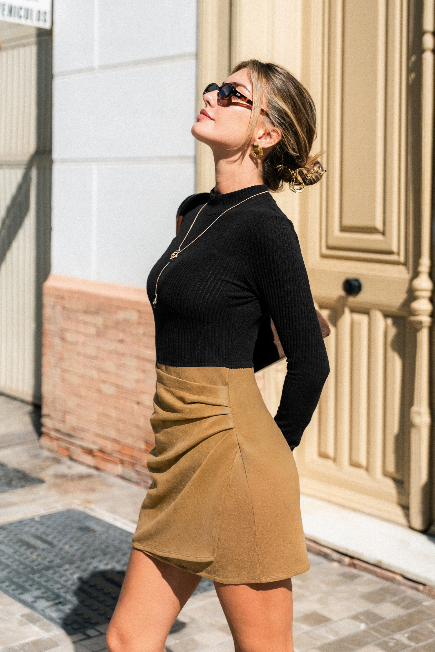 Like Home Two-Toned Mini Dress