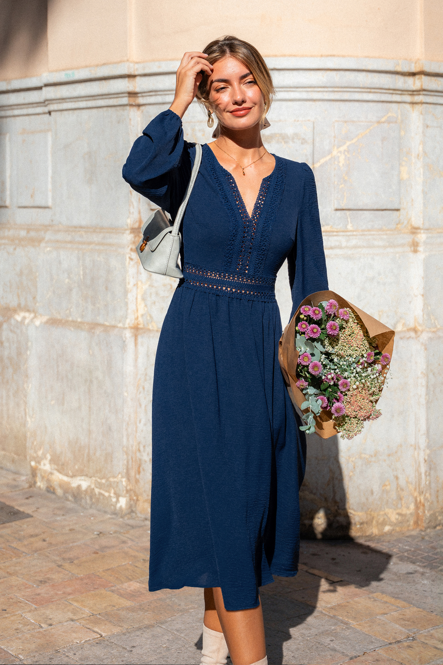 Live a Little Blue Midi Dress