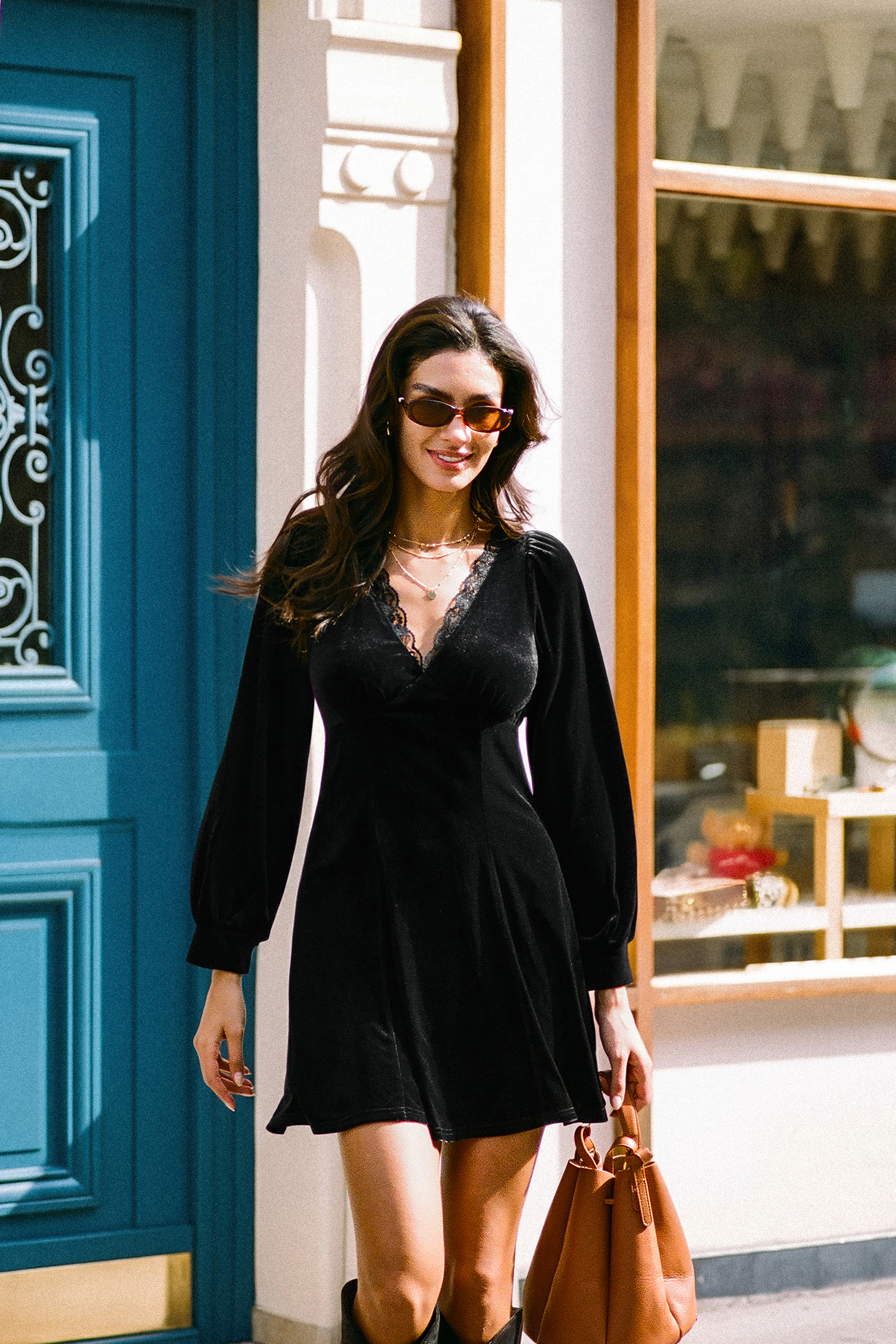 All Eyes on Me Black Mini Dress