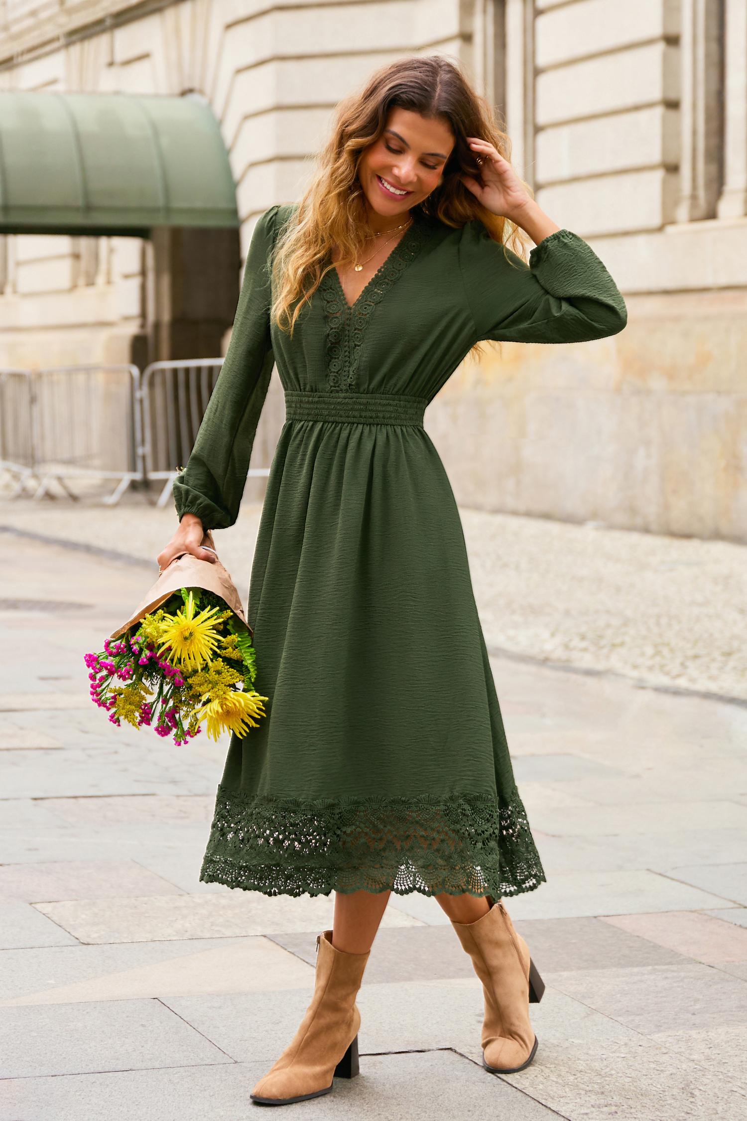 Wild Clover Green Maxi Dress