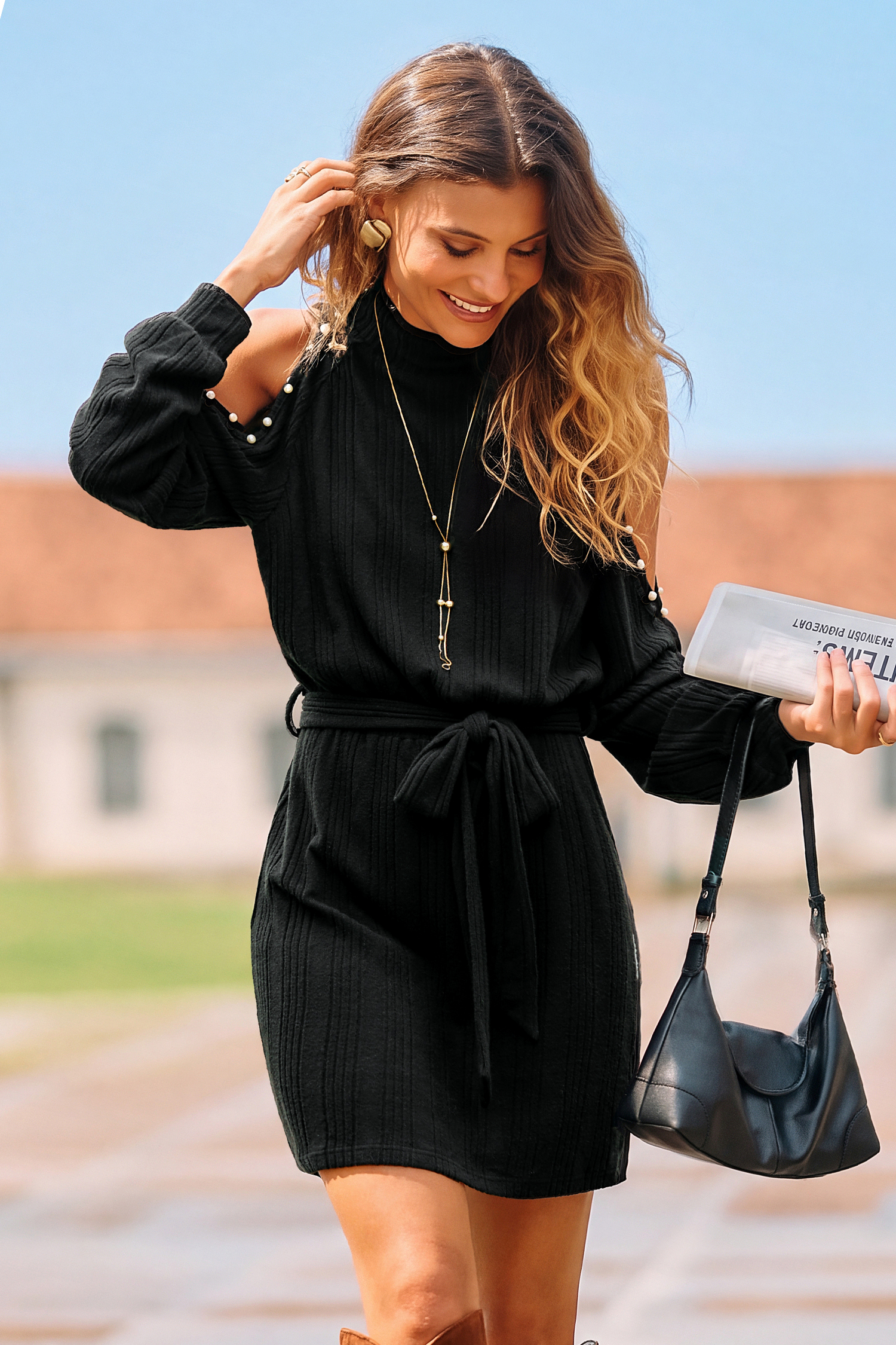More Is More Black Mini Dress