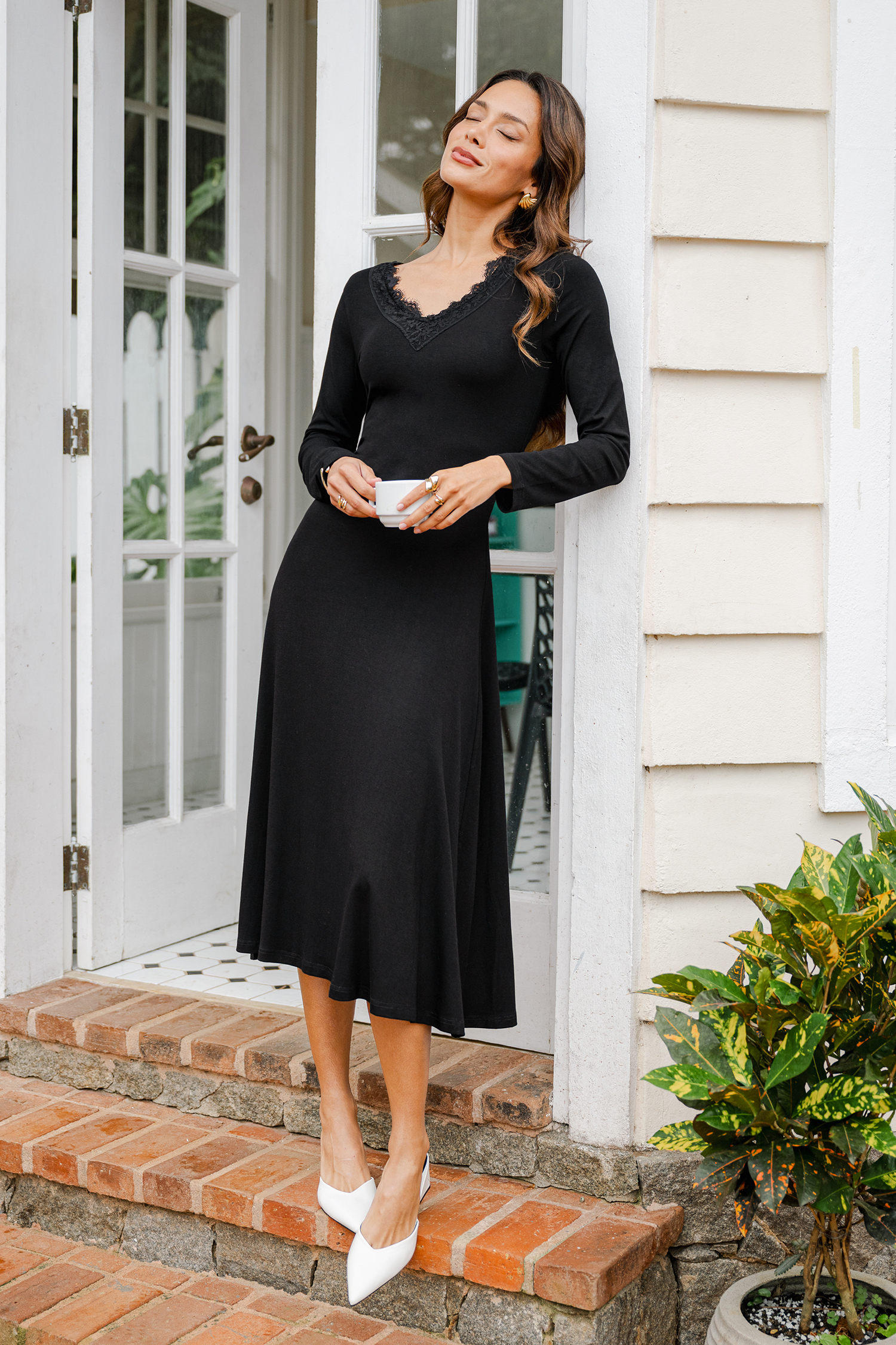 Abito midi nero In Too Deep