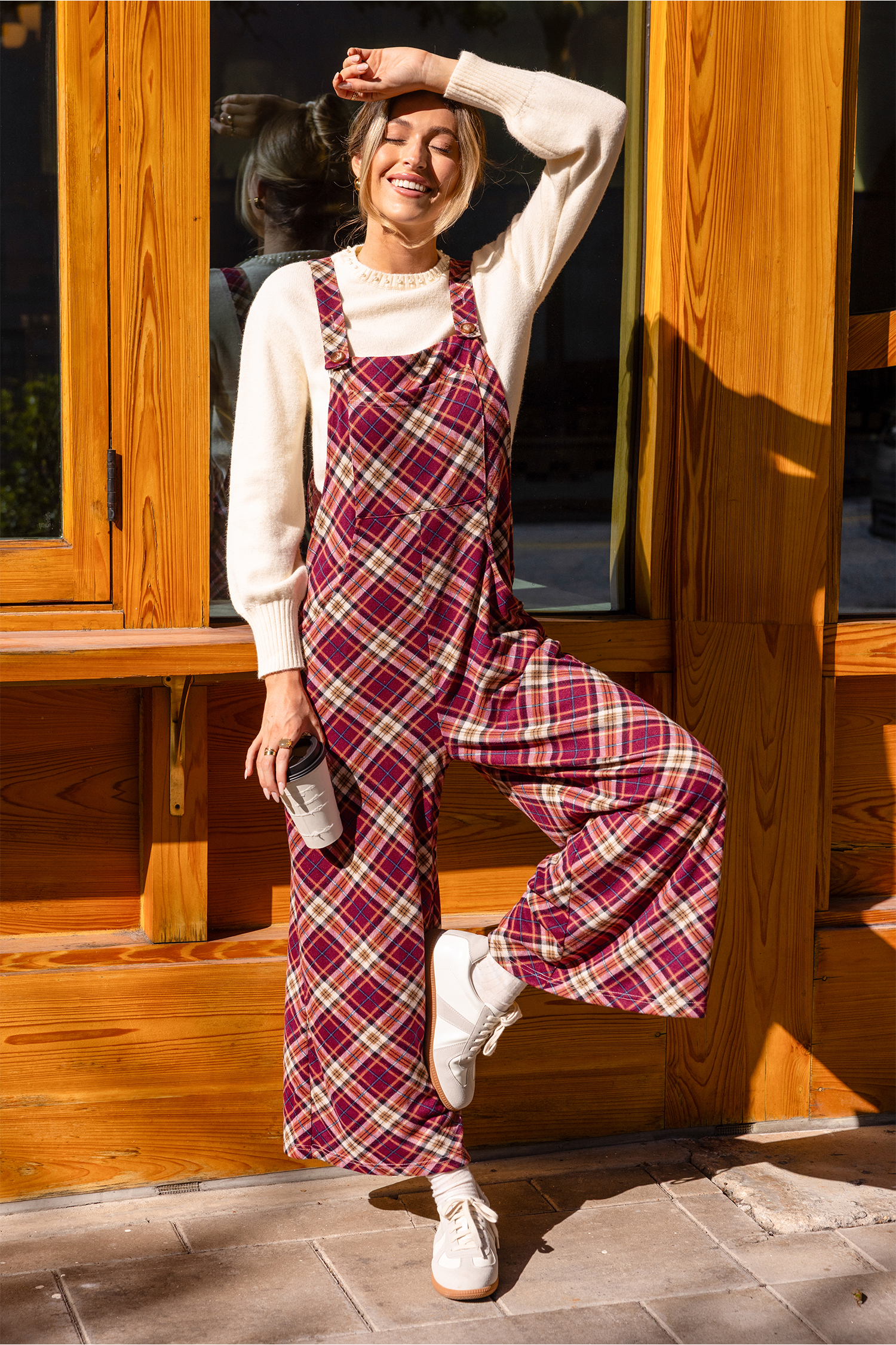 One for the Books Plaid Overalls