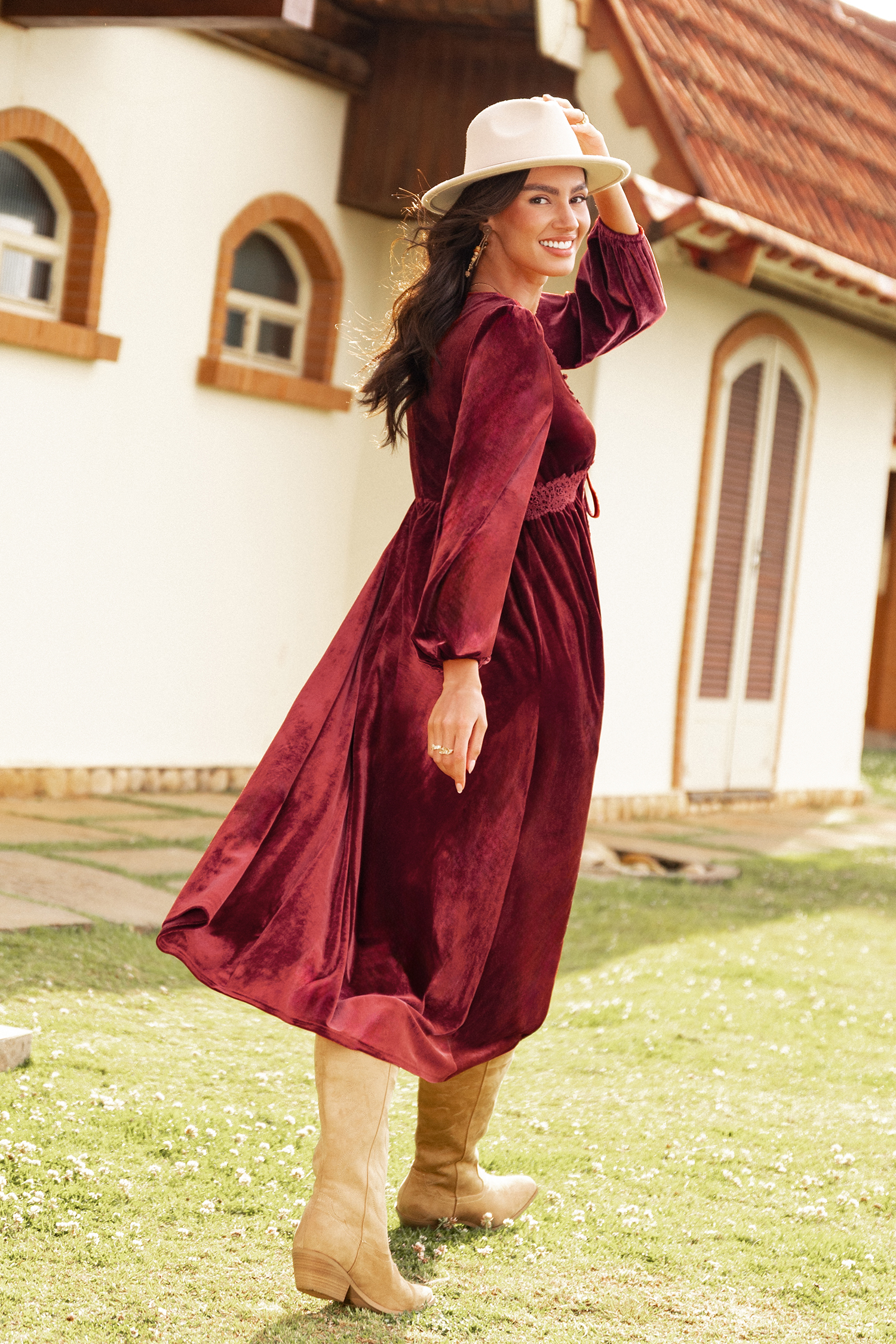 At First Glance Red Maxi Dress