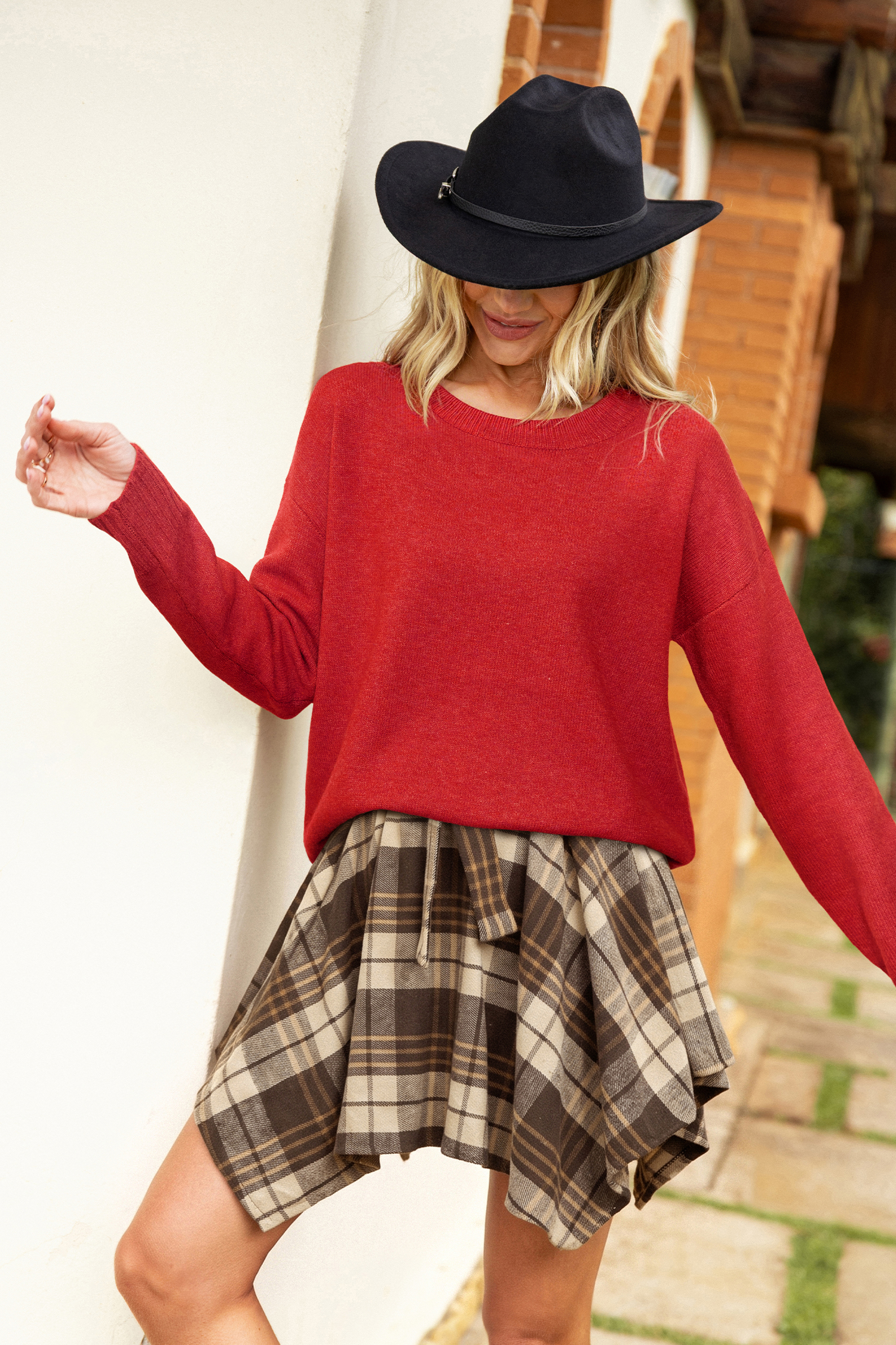 Sunday Mood Red Sweater