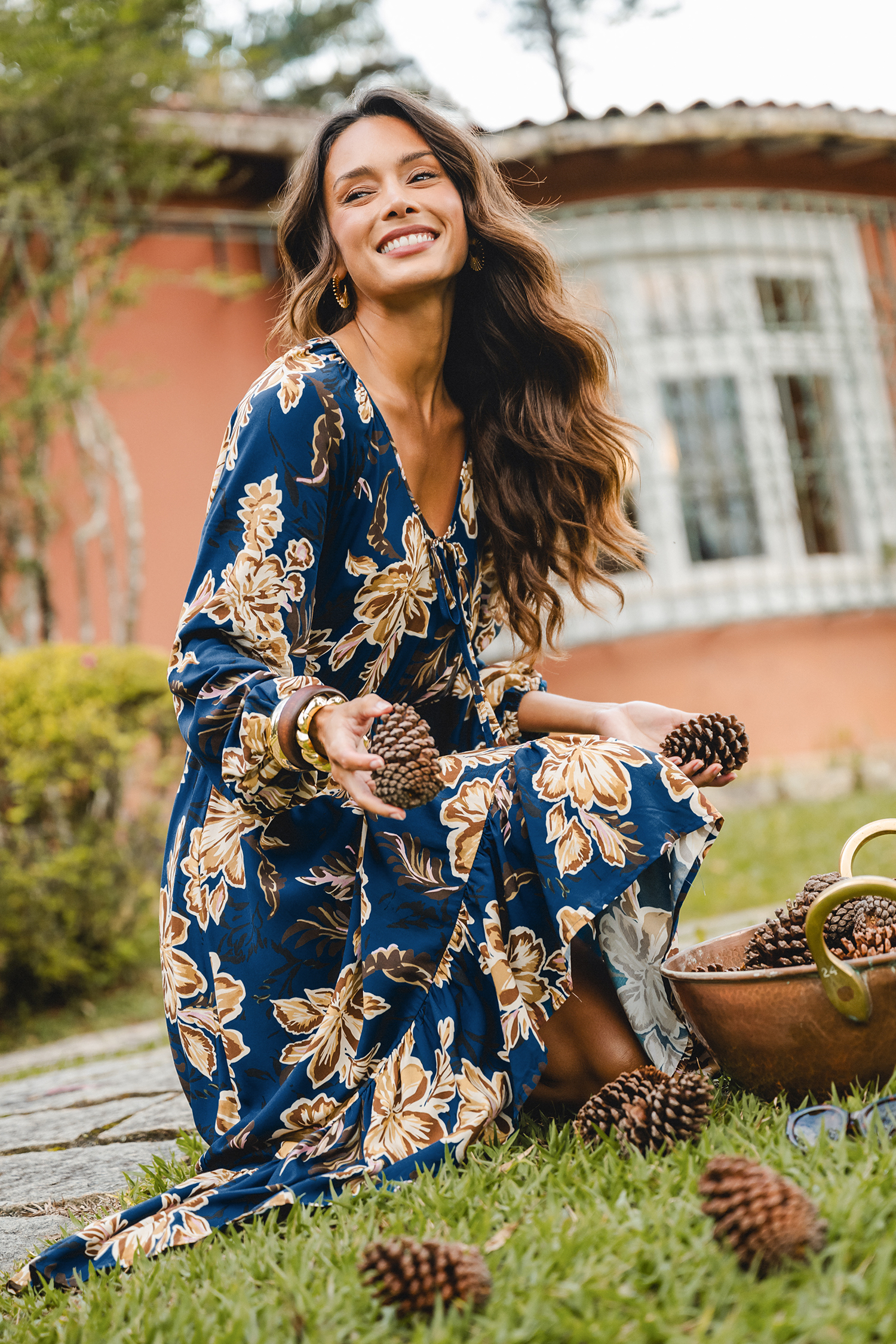 Let It Happen Floral Maxi Dress
