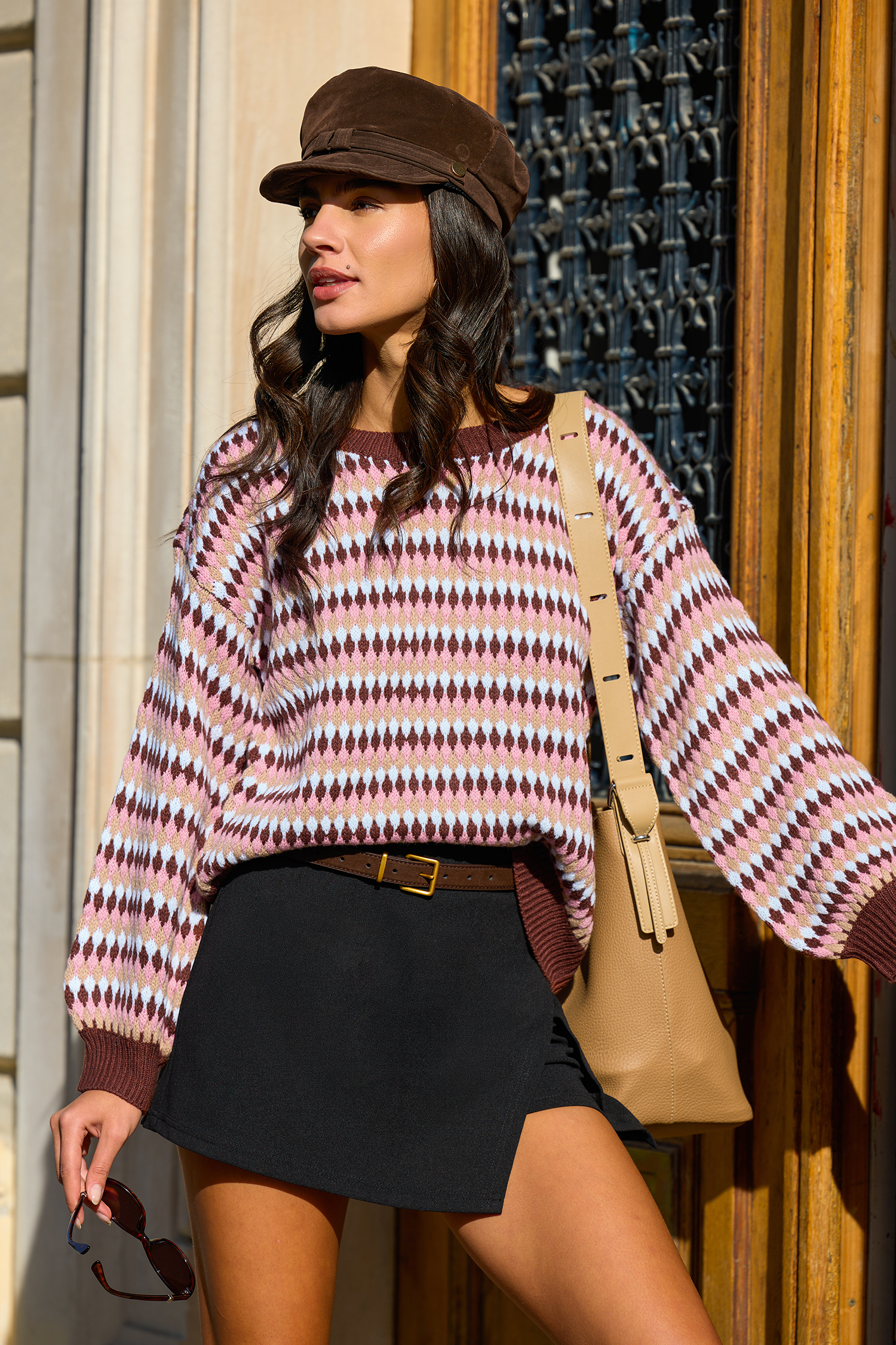 Maglione geometrico Blush Hour