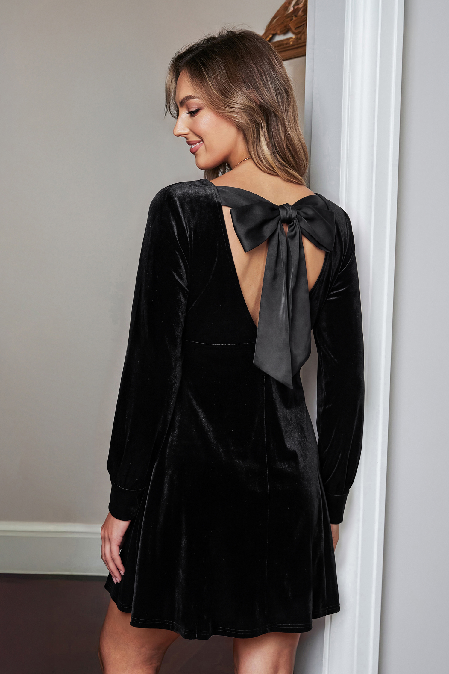 All Eyes on Me Black Mini Dress