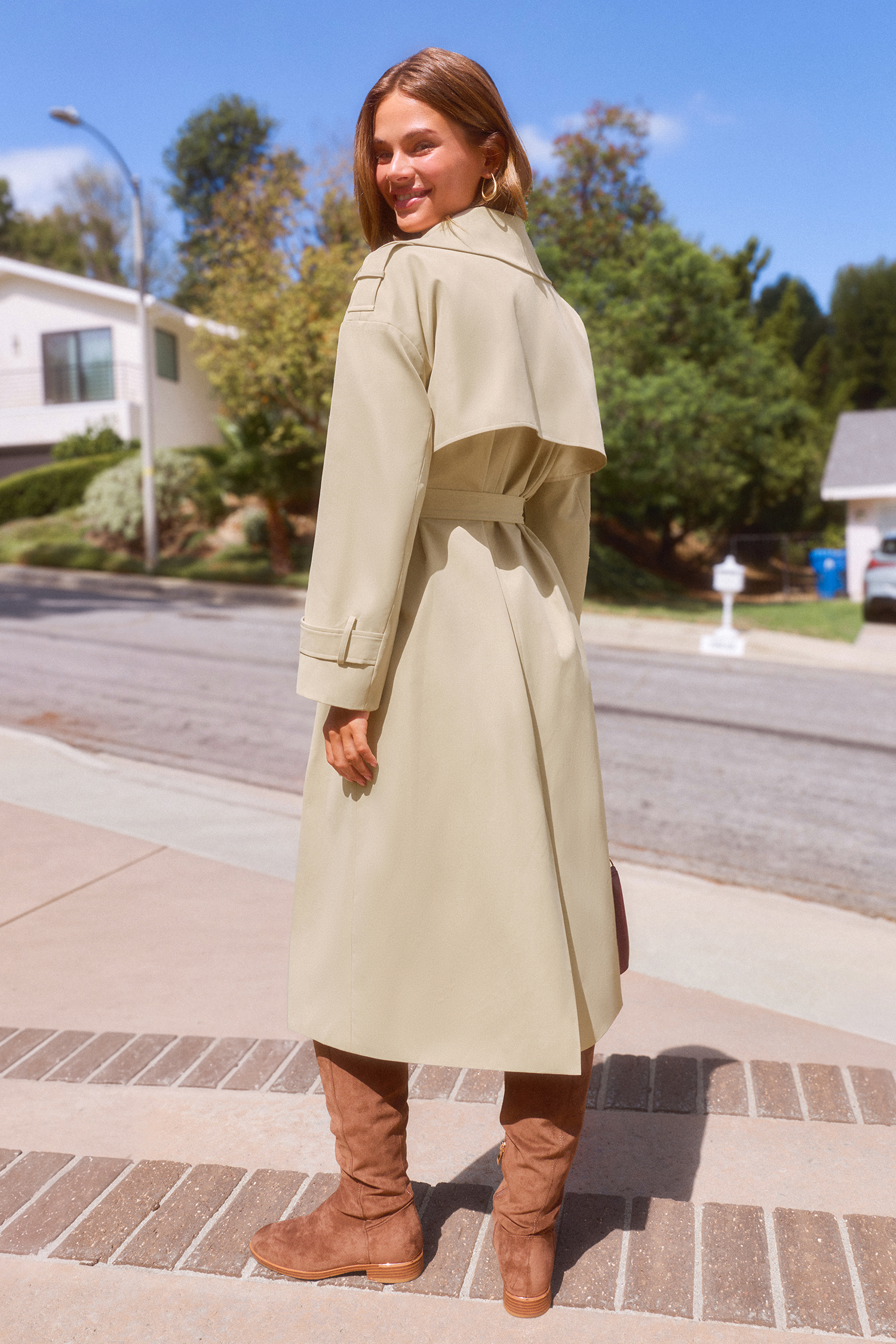Dear to Me Khaki Trench Coat