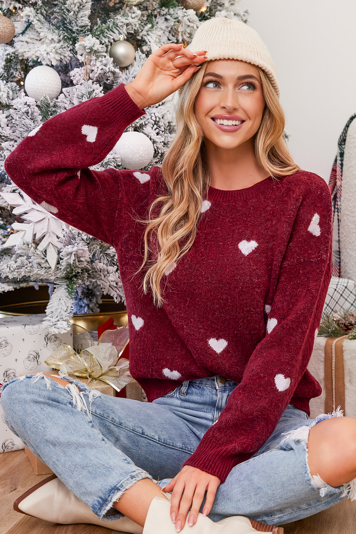 Skip a Beat Heart Sweater