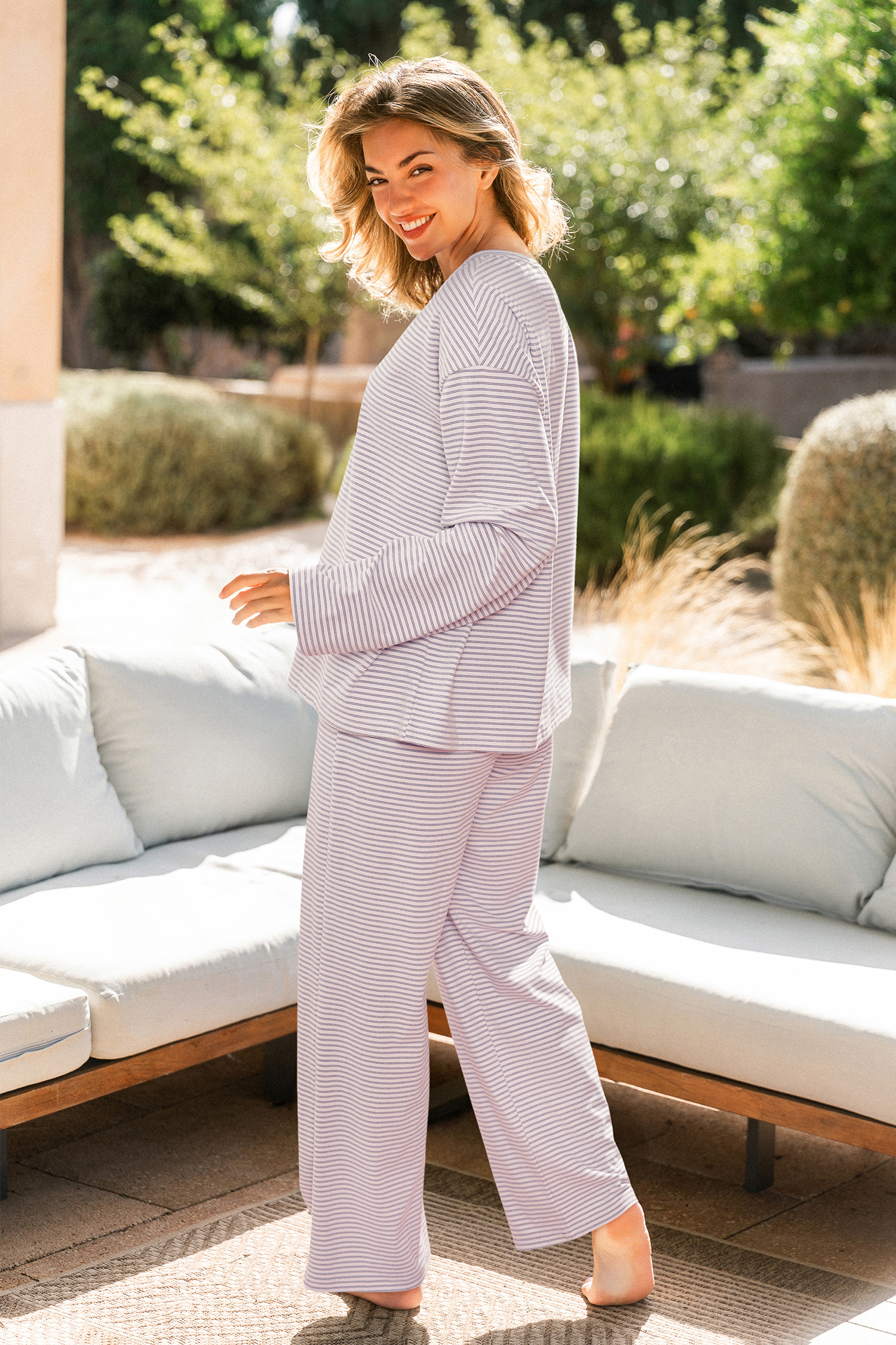 Ensemble de pyjama rayé